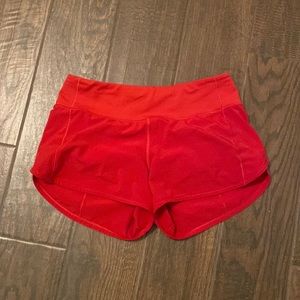 Red Lululemon Short Size 6
